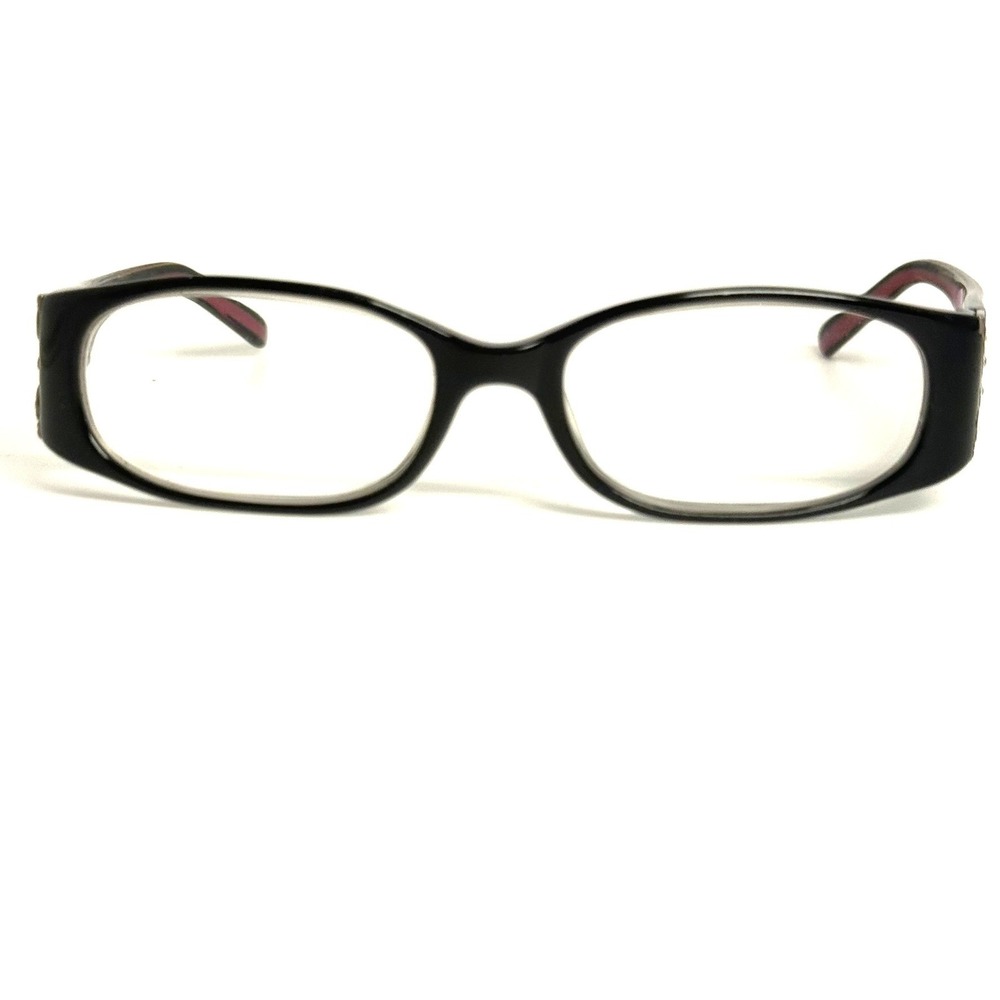 Takumi T9787 Black Purple Oval Eyeglass Frames Rhinestone Temple 49-16-135